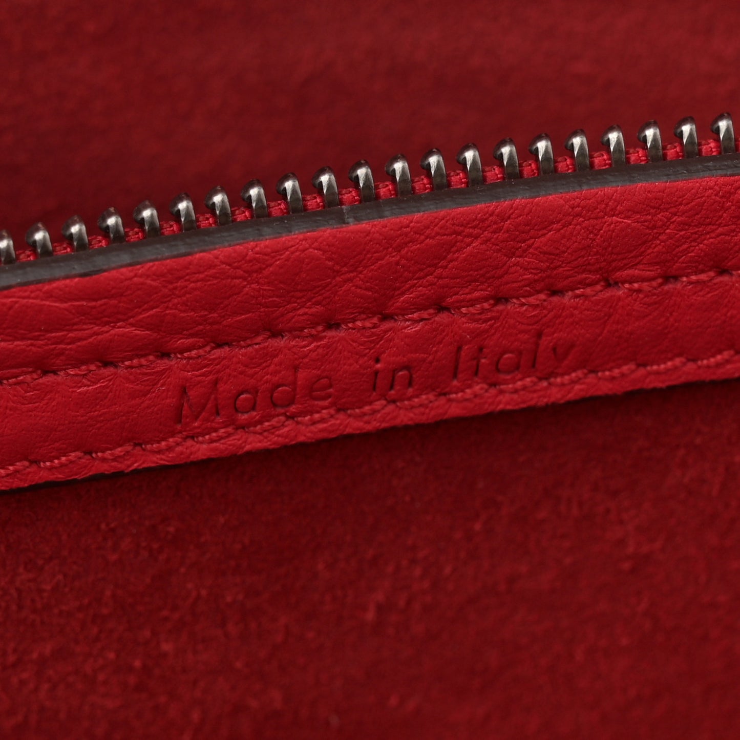 Grained Baby Calfskin Medium Phantom Luggage Vermillion