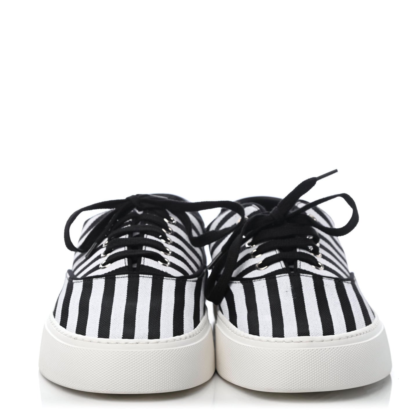 Canvas Striped Mens Venice Sneakers 43.5 Black White