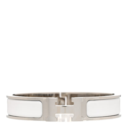 Hermes Enamel Narrow Clic Clac H Bracelet PM White 1 of 6