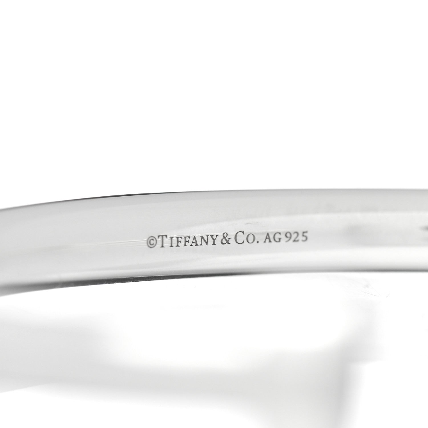 Tiffany Sterling Silver Return to Tiffany Narrow Circle Edge Cuff Bracelet 4 of 4