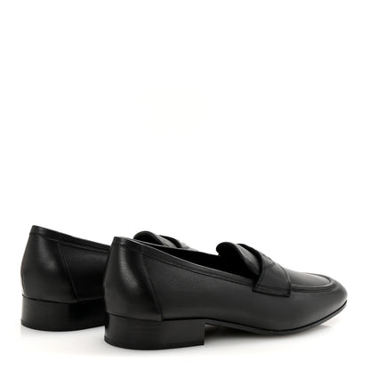 Chanel Lambskin Mens Stitched CC Loafers 42 Black 5 of 12