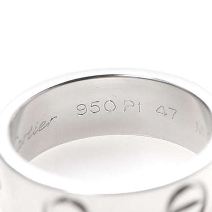 Cartier Platinum 5.5mm LOVE Ring 47 4 5 of 7