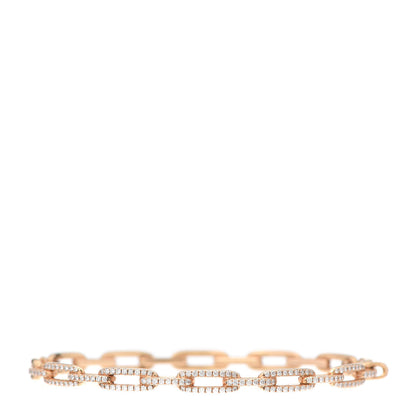 David Yurman 18K Yellow Gold Diamond 4mm Stax Chain Link Bracelet 1 of 5