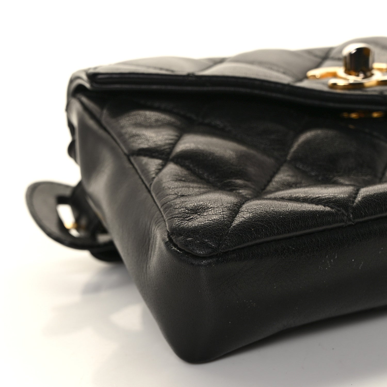 Chanel Lambskin Quilted Flap Waist Belt Bag 75 30 Black 7 of 8