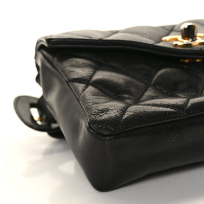Chanel Lambskin Quilted Flap Waist Belt Bag 75 30 Black 7 of 8