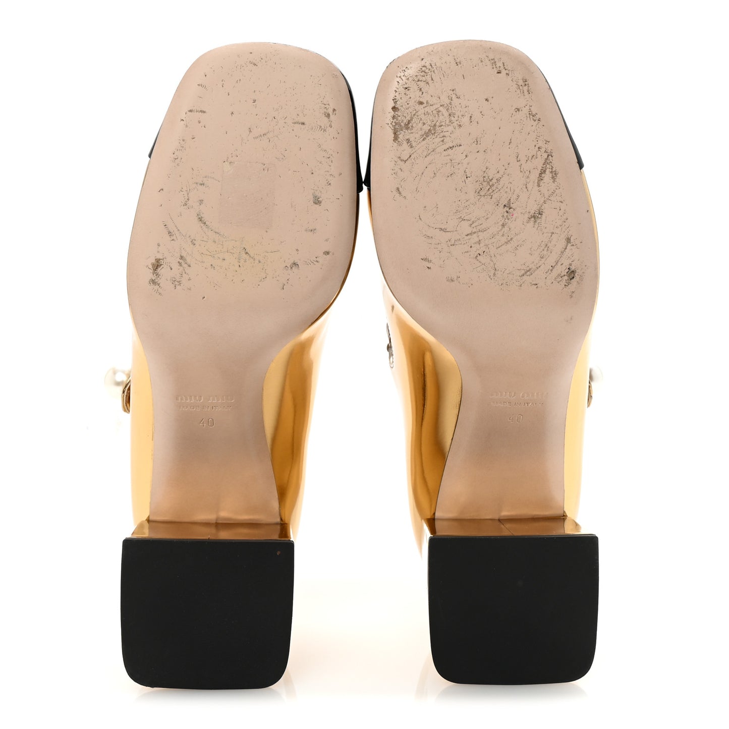 Metallic Patent Colorblock Mary Jane Pumps 40 Platino Black