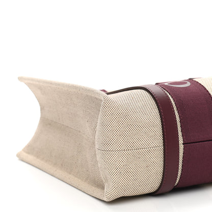 Chloe Cotton Calfskin Medium Woody Ribbon Tote Burgundy 5 of 10