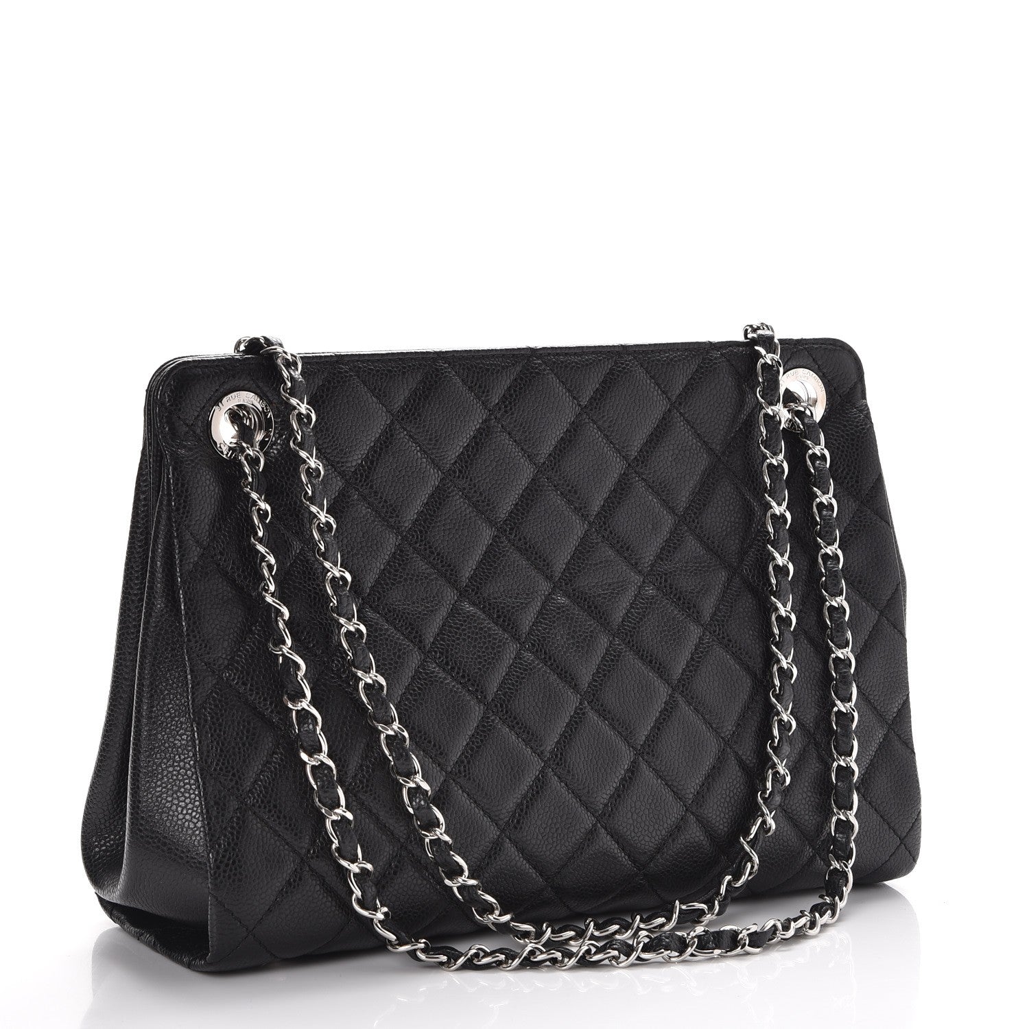 Chanel Caviar Quilted Timeless CC Shopping Tote Black 3 of 8