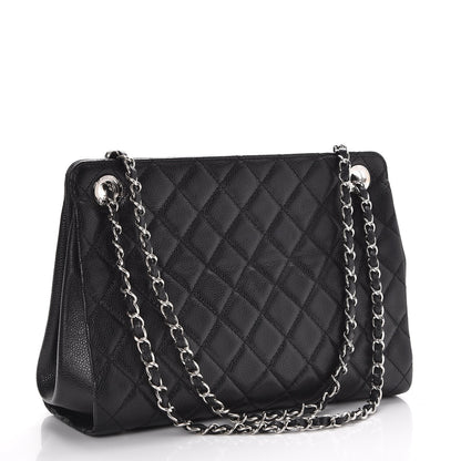 Chanel Caviar Quilted Timeless CC Shopping Tote Black 3 of 8