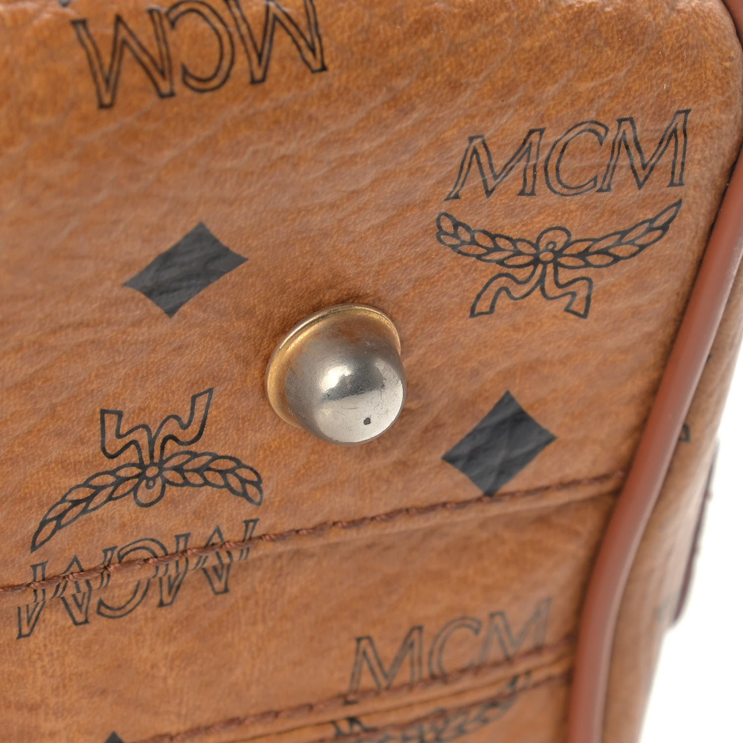 MCM Visetos Essential Boston Bag Cognac 11 of 22
