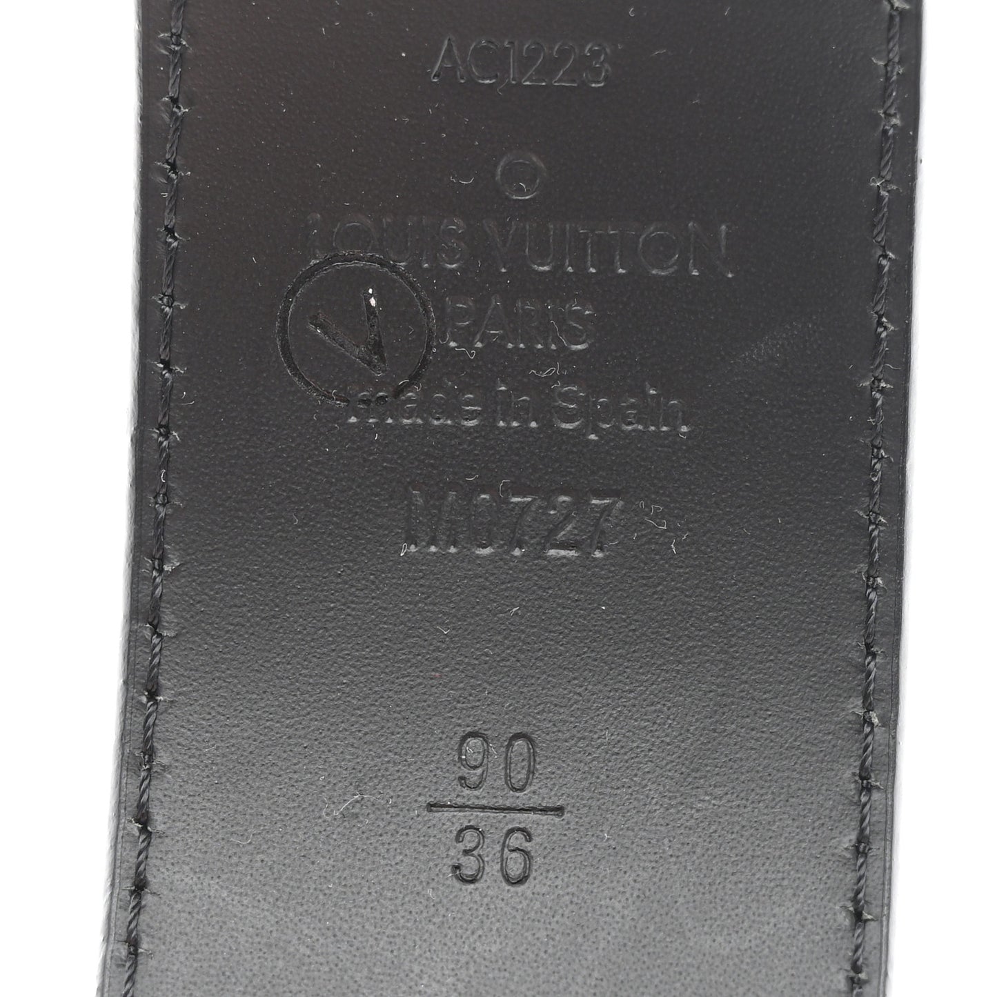 Calfskin Monogram 40mm LV Light Reversible Belt 90 36 Black