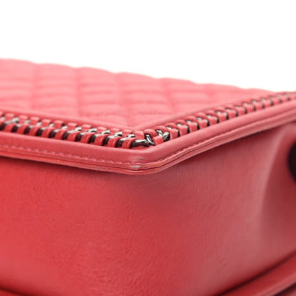 Chanel Calfskin Quilted New Medium Boy Top Handle Flap Red 13 of 14
