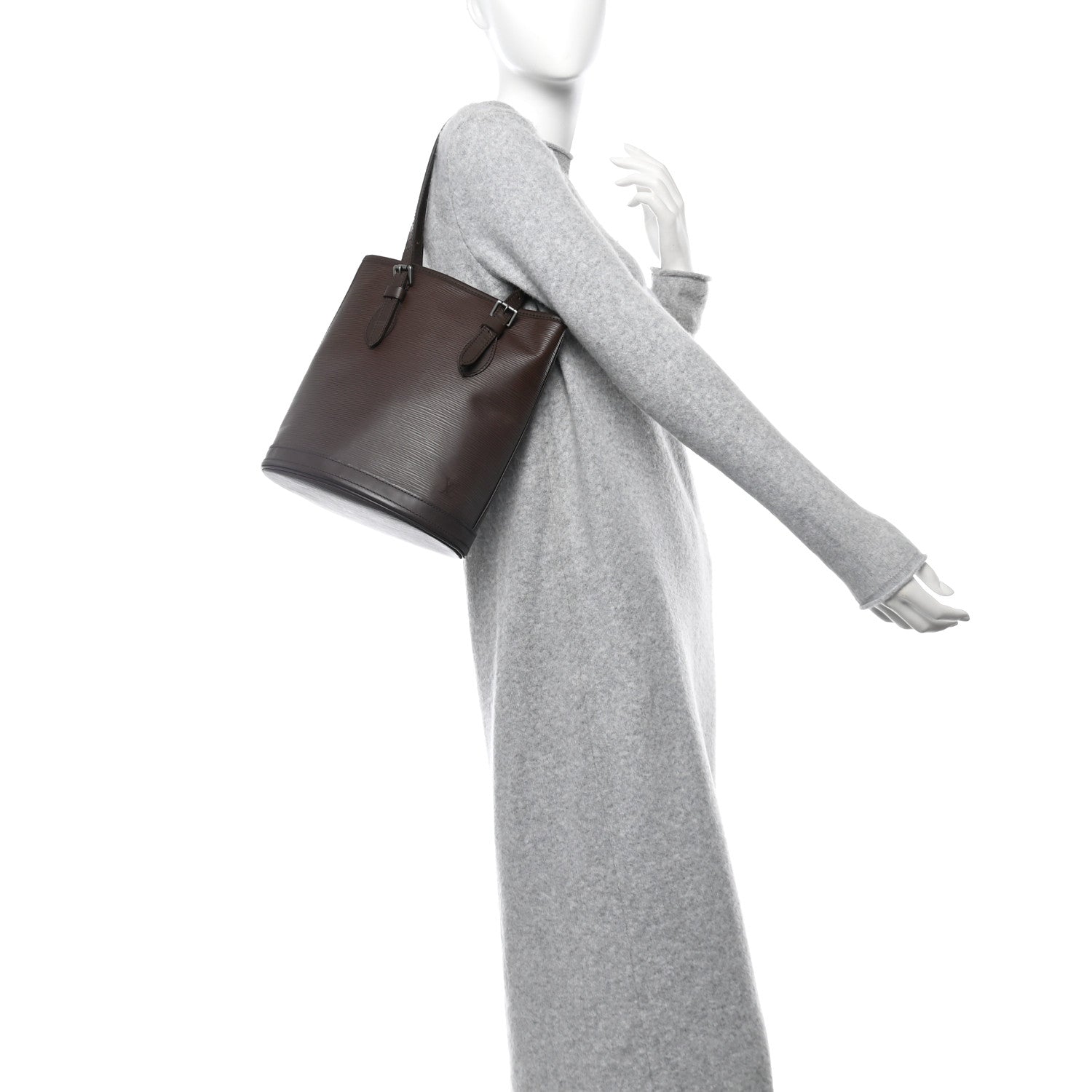 Louis Vuitton Epi Petit Bucket 23 Moka 3 of 11
