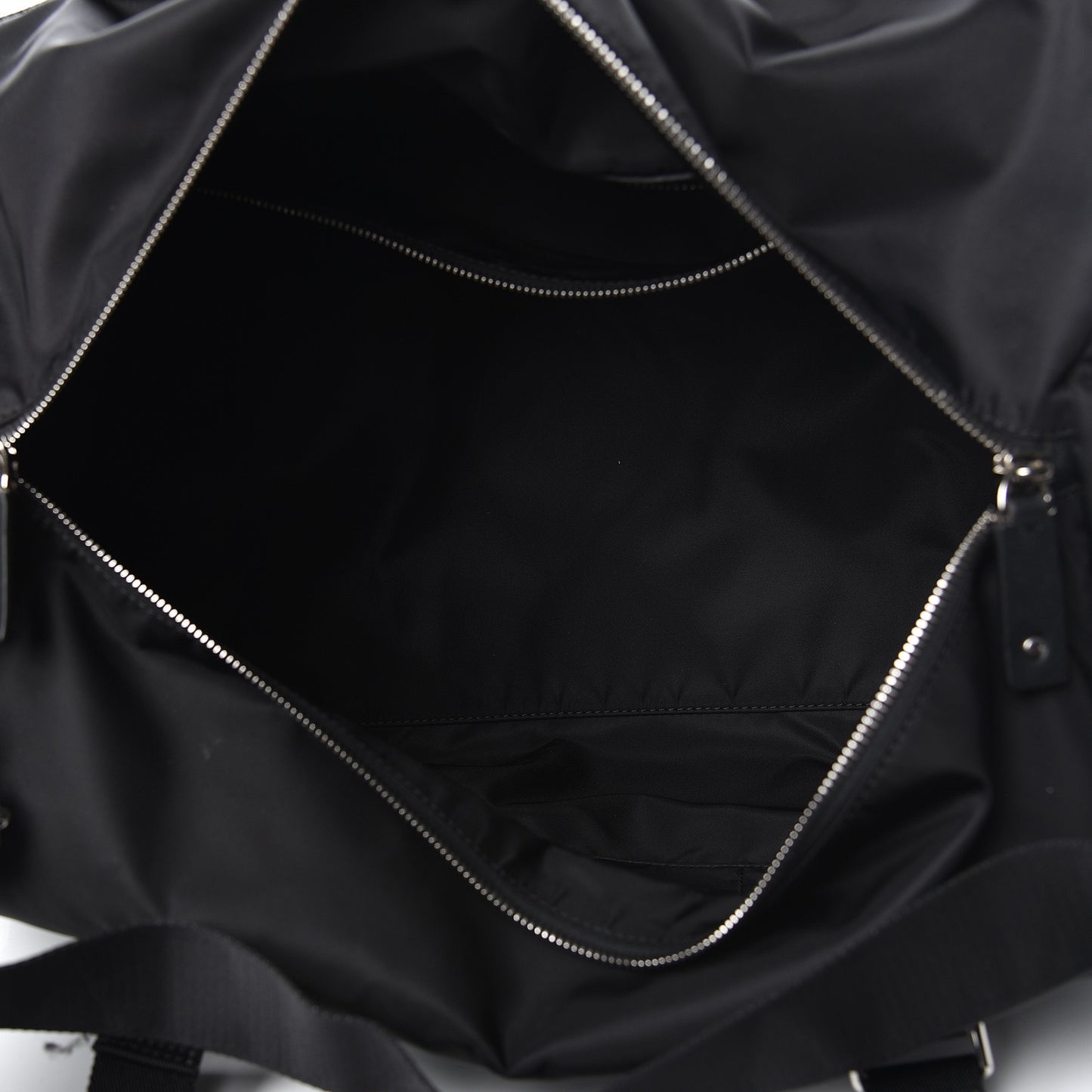 Nylon Ribbon VLTN Duffle Bag Black