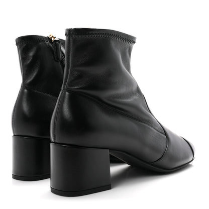 Chanel Stretch Lambskin Cap Toe CC Uniform Short Boots 40.5 Black 5 of 9