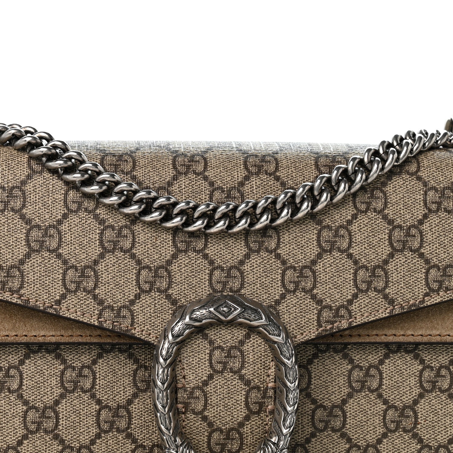 Gucci GG Supreme Monogram Small Dionysus Shoulder Bag Taupe 8 of 12