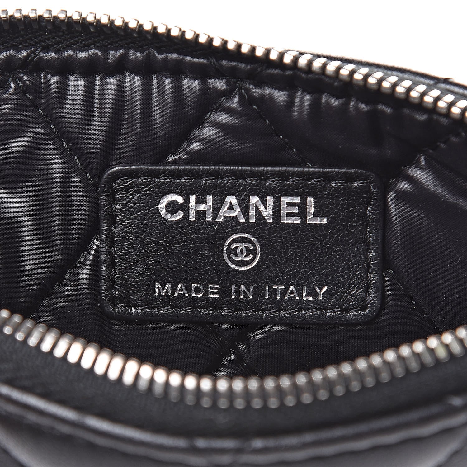 Chanel Lambskin Quilted Small Cosmetic Case Black 6 of 7
