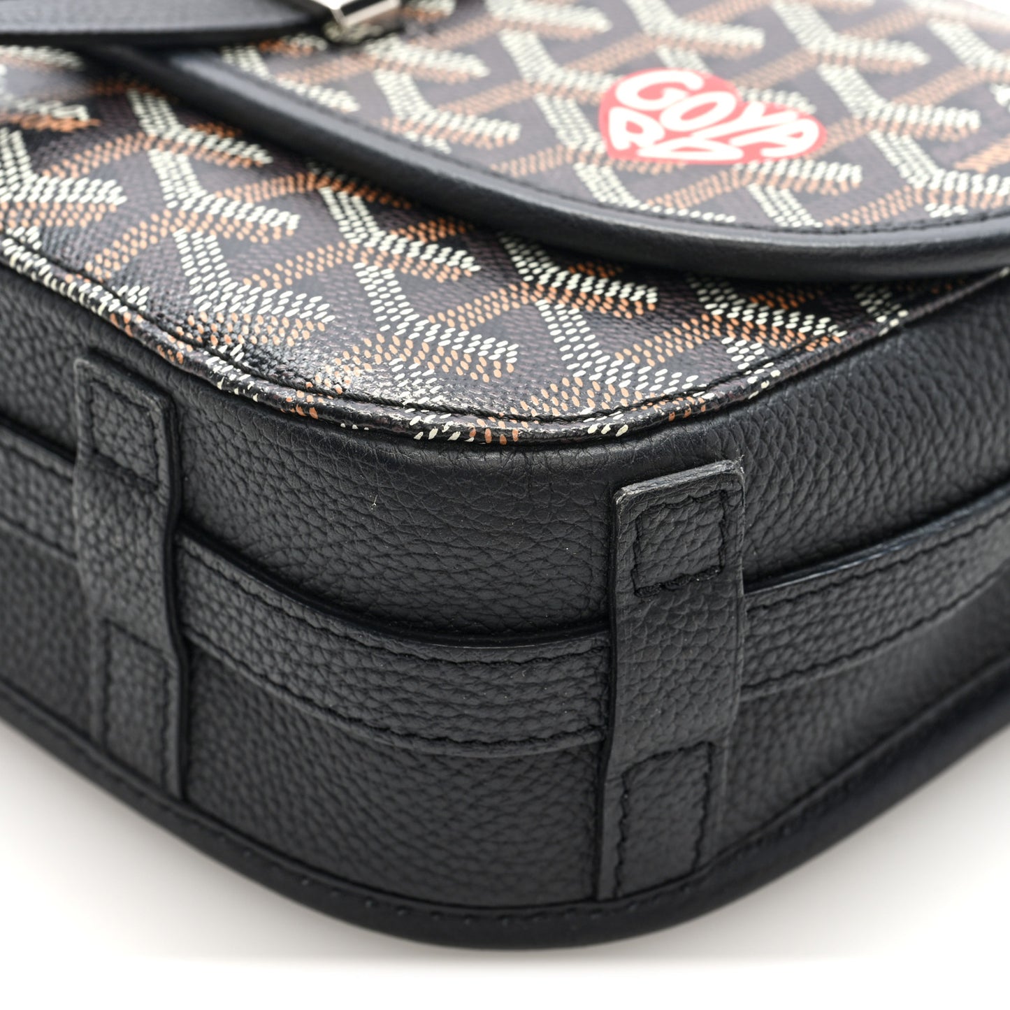 Goyardine Coeur Belvedere II PM Messenger Bag Black