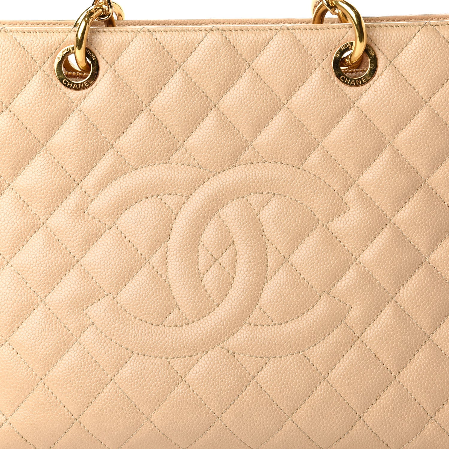 Chanel Caviar Quilted Grand Shopping Tote GST Beige Clair 10 of 10