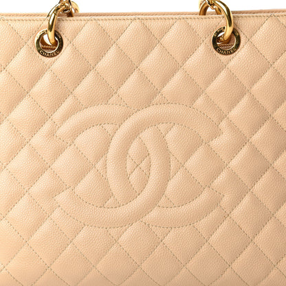 Chanel Caviar Quilted Grand Shopping Tote GST Beige Clair 10 of 10