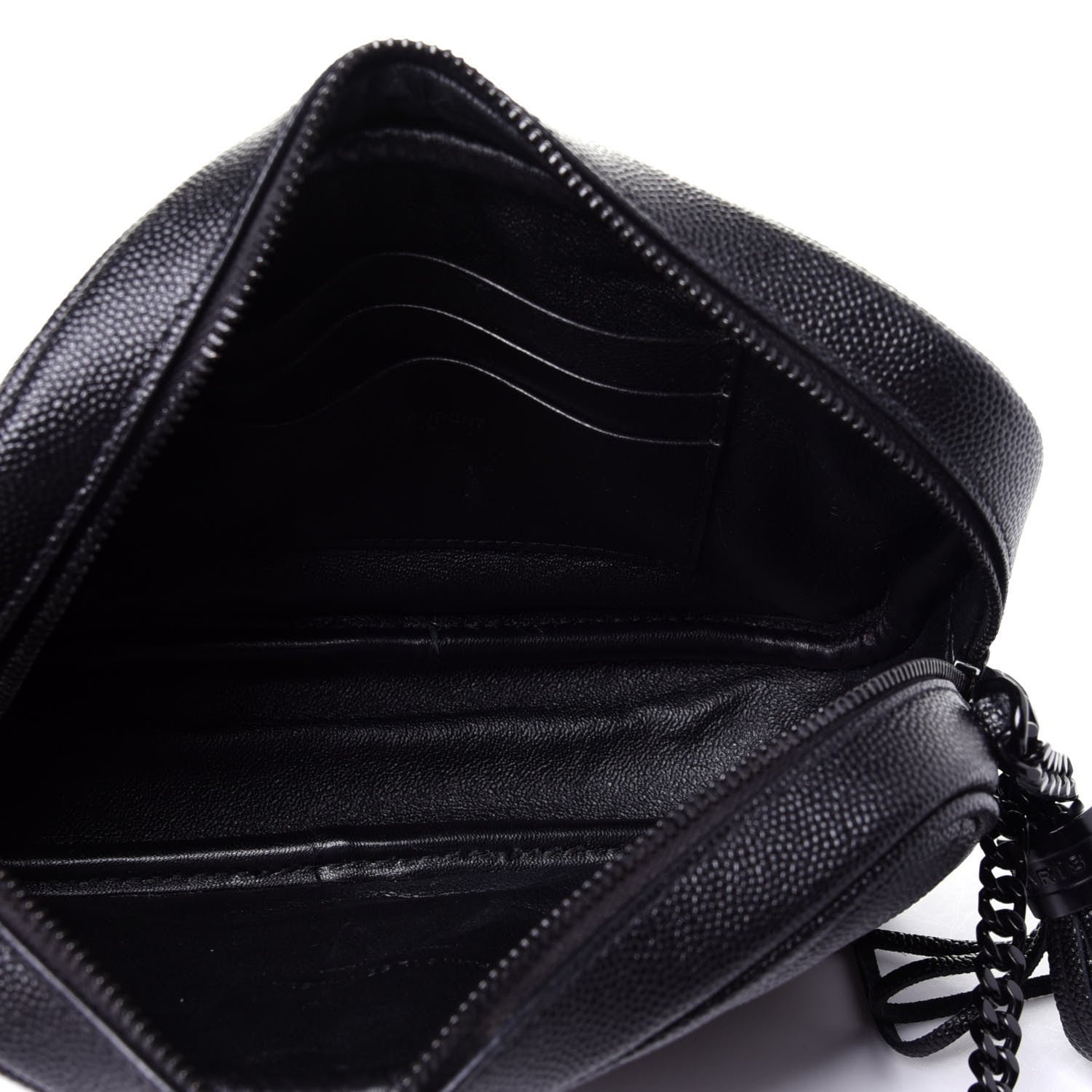 Saint Laurent Grain De Poudre Matelasse Monogram Mini Lou Camera Bag Black 5 of 11
