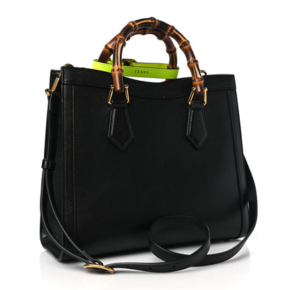 Gucci Calfskin Small Diana Tote Bag Black Yellow Fluo 3 of 9