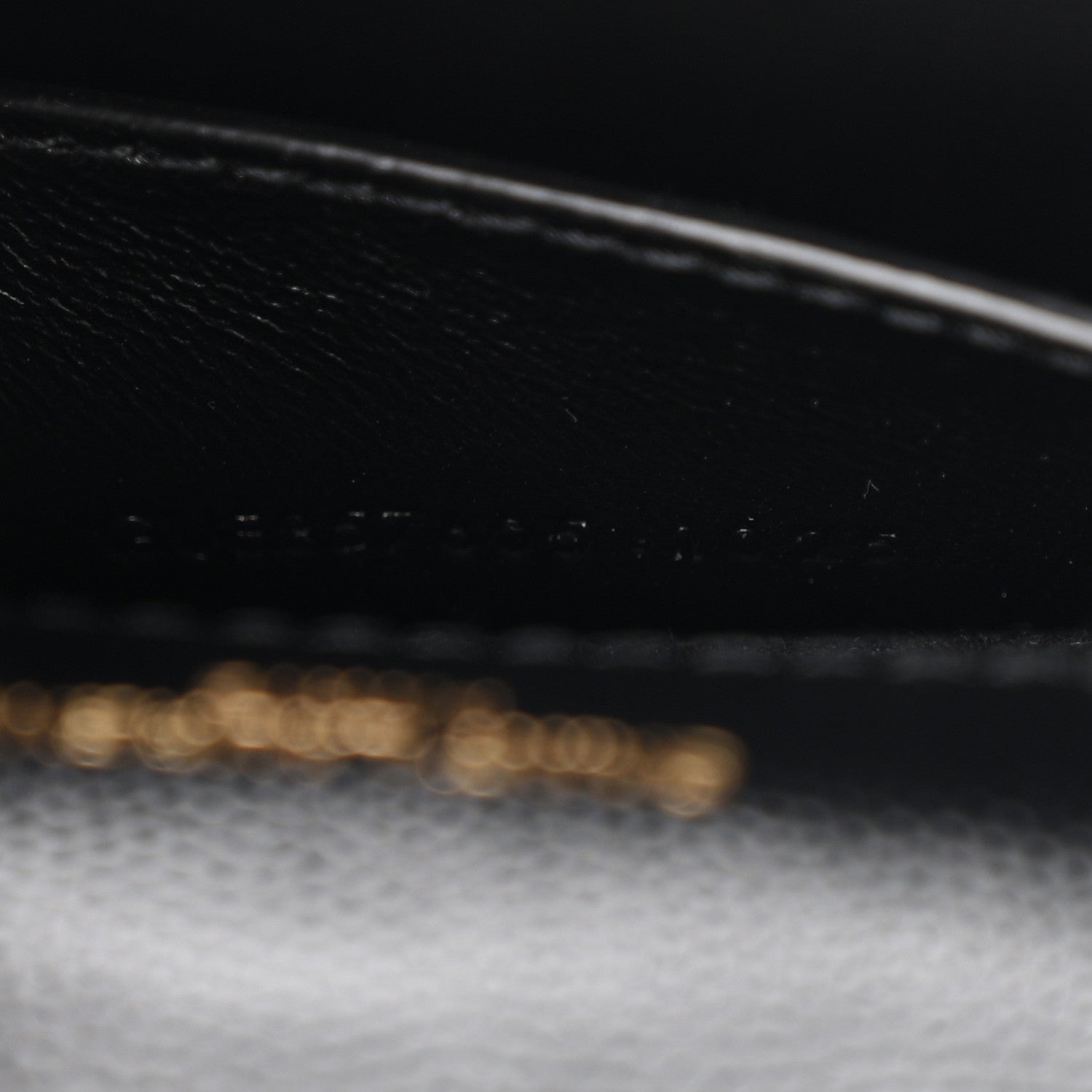 Saint Laurent Grain De Poudre Matelasse Chevron Monogram Envelope Chain Wallet Black 7 of 10