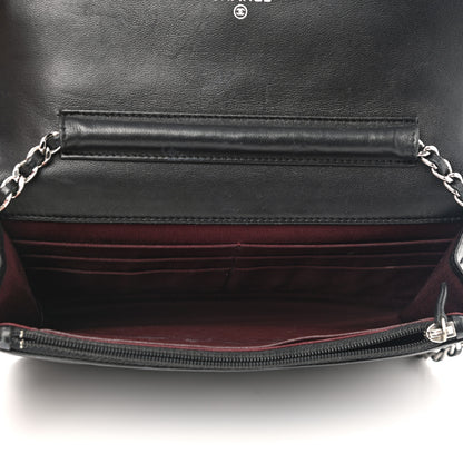 Chanel Lambskin Quilted Wallet On Chain WOC Black 5 of 13