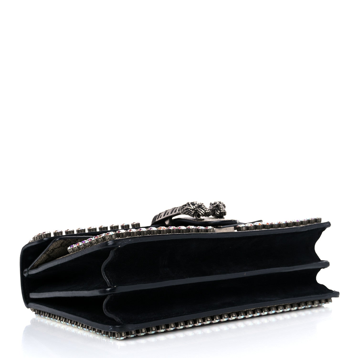 Gucci GG Supreme Monogram Crystal Small Dionysus Shoulder Bag Black 4 of 18