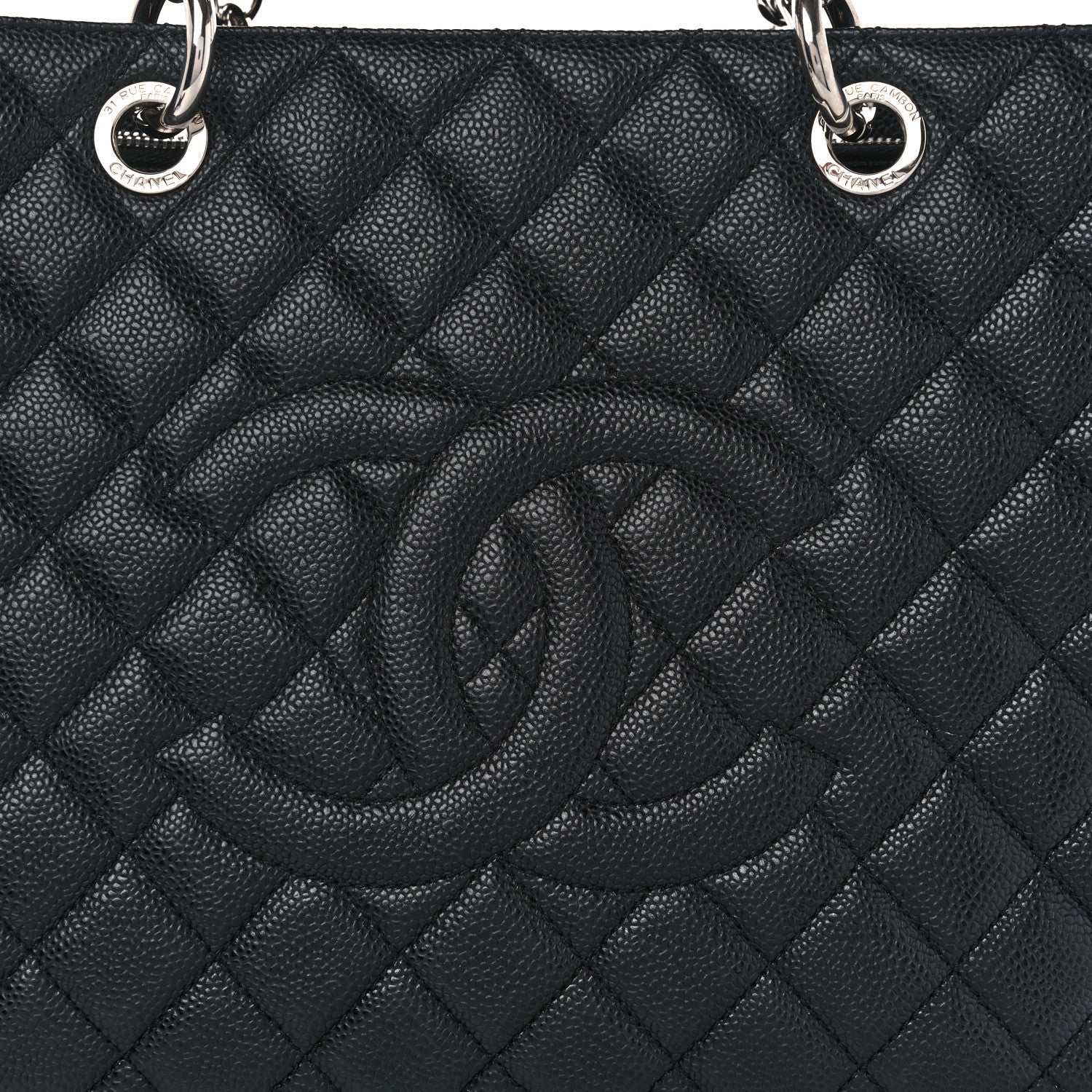 Chanel Caviar Quilted Grand Shopping Tote GST Black 8 of 11
