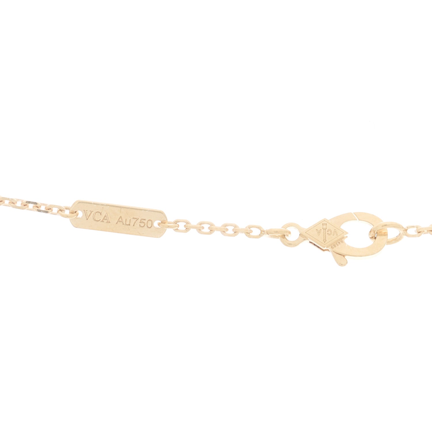 Van Cleef & Arpels 18K Yellow Gold Black Onyx Vintage Alhambra Pendant Necklace 5 of 5