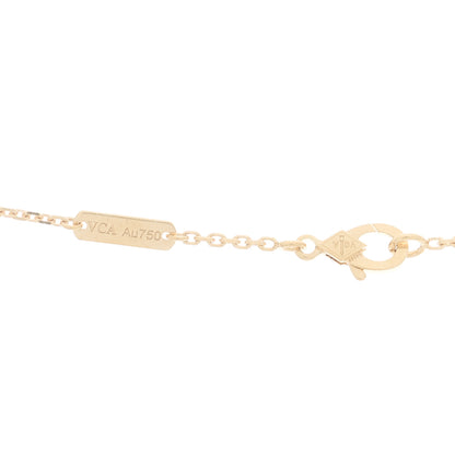 Van Cleef & Arpels 18K Yellow Gold Black Onyx Vintage Alhambra Pendant Necklace 5 of 5