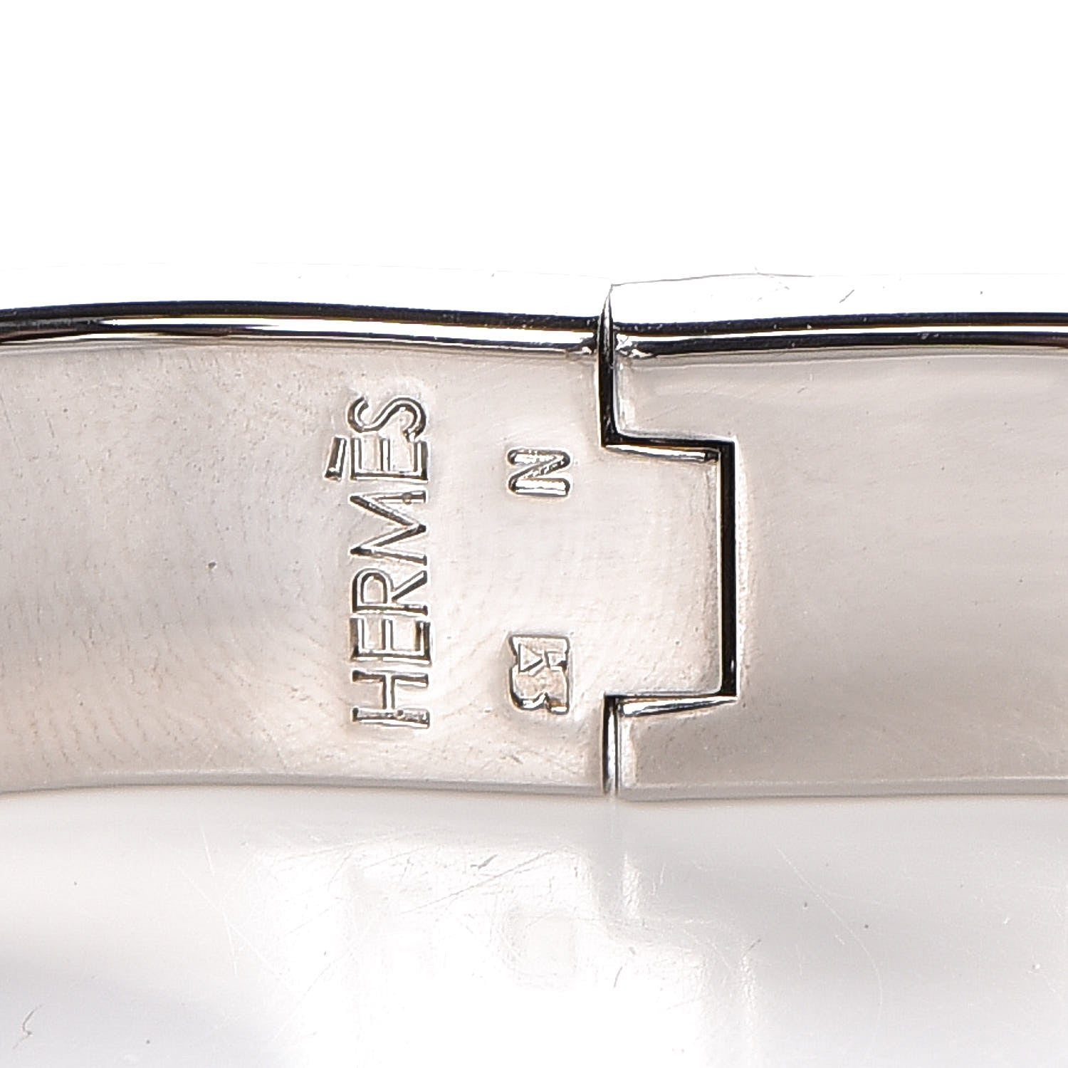 Hermes Enamel Narrow Clic Clac H Bracelet GM Marron Glace 5 of 6