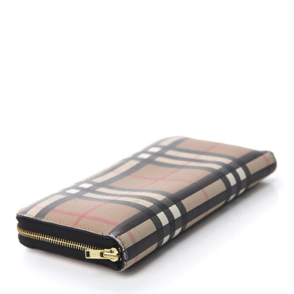 Burberry Vintage Check Elmore Zip Around Wallet Black 4 of 10
