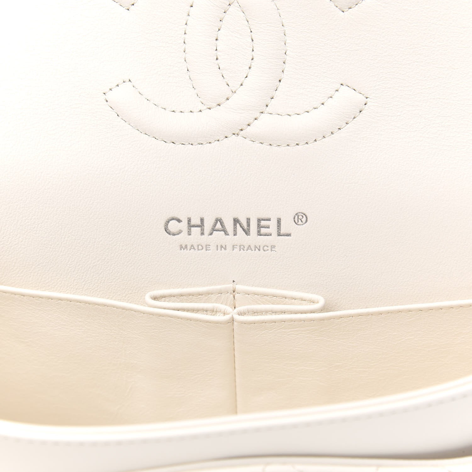 Chanel Lambskin Quilted Medium Double Flap White 6 of 11