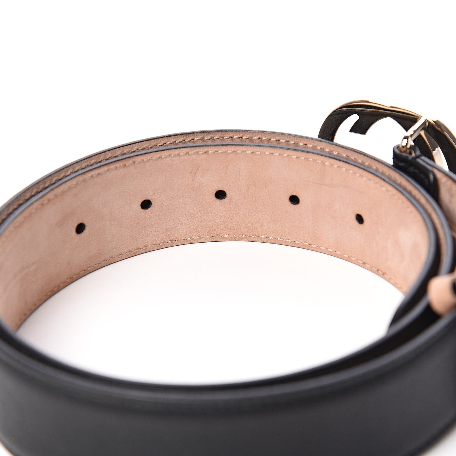 Gucci Calfskin Interlocking G 37mm Belt 85 34 Black 3 of 9