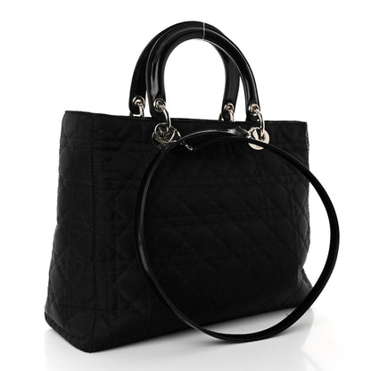 Christian Dior Nylon Cannage Medium Lady Dior Black 3 of 10