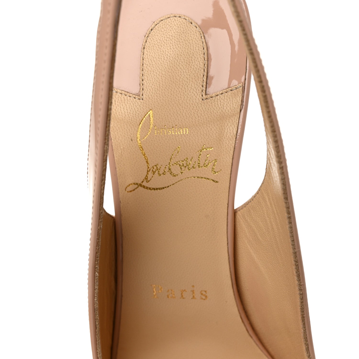 Christian Louboutin Patent Clare Sling 80 Pumps 38 Nude 7 of 7