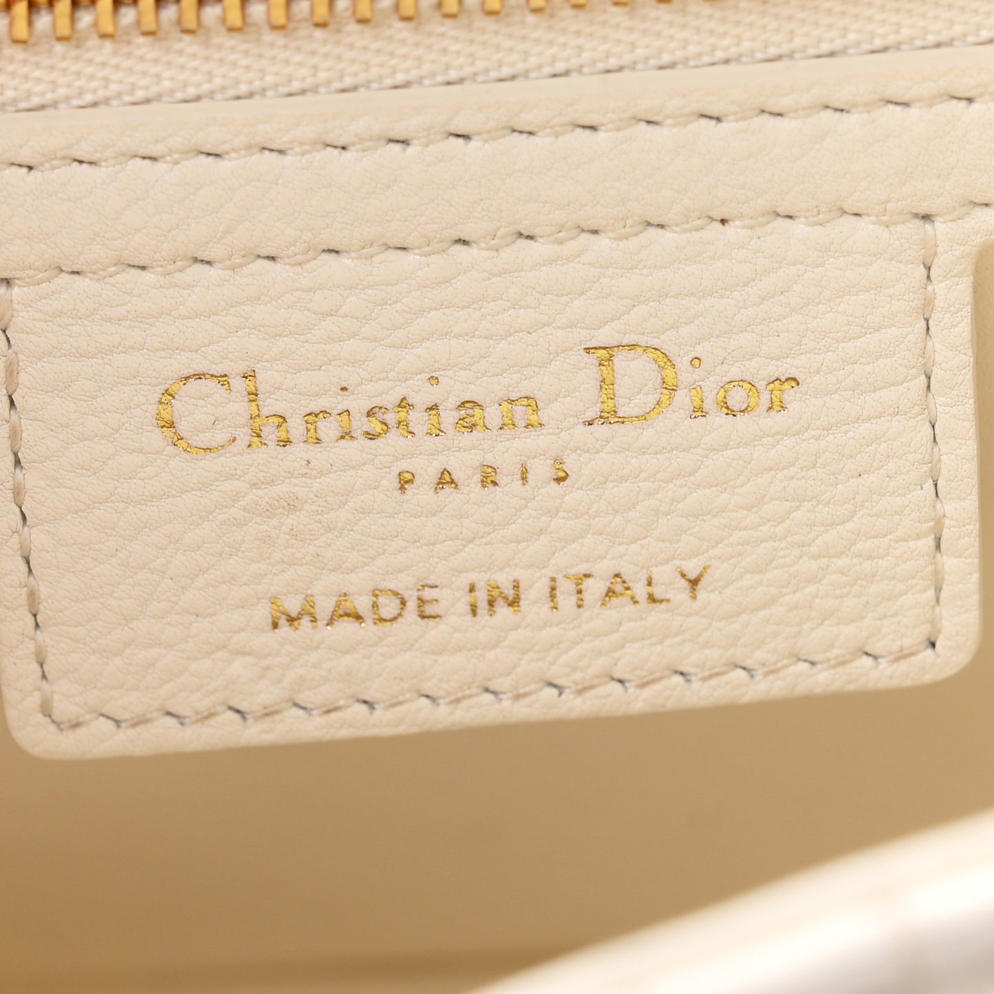 Supple Calfskin Cannage Medium Caro Bag Ivory