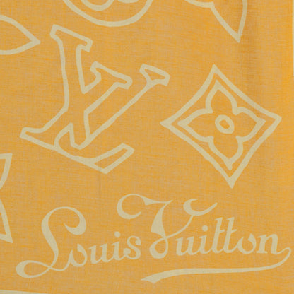 Louis Vuitton Cotton Ipanema Sarong Scarf Yellow 4 of 6
