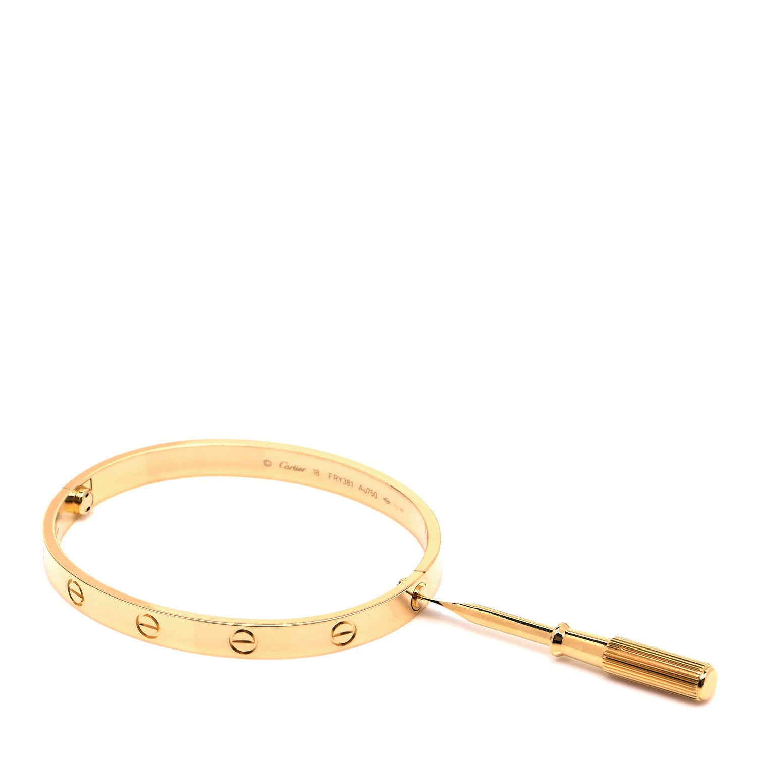 Cartier 18K Yellow Gold LOVE Bracelet 18 5 of 6