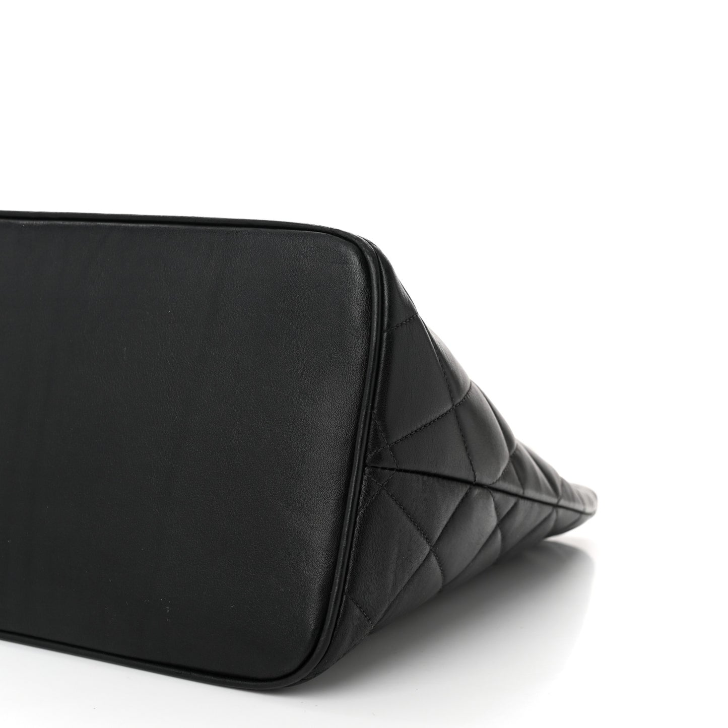 Lambskin Quilted Medallion Tote Black