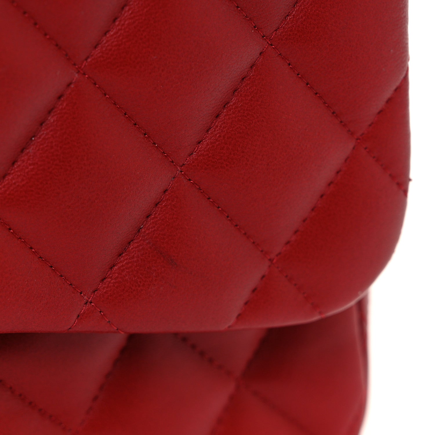 Chanel Lambskin Quilted Jumbo Double Flap Red 12 of 12