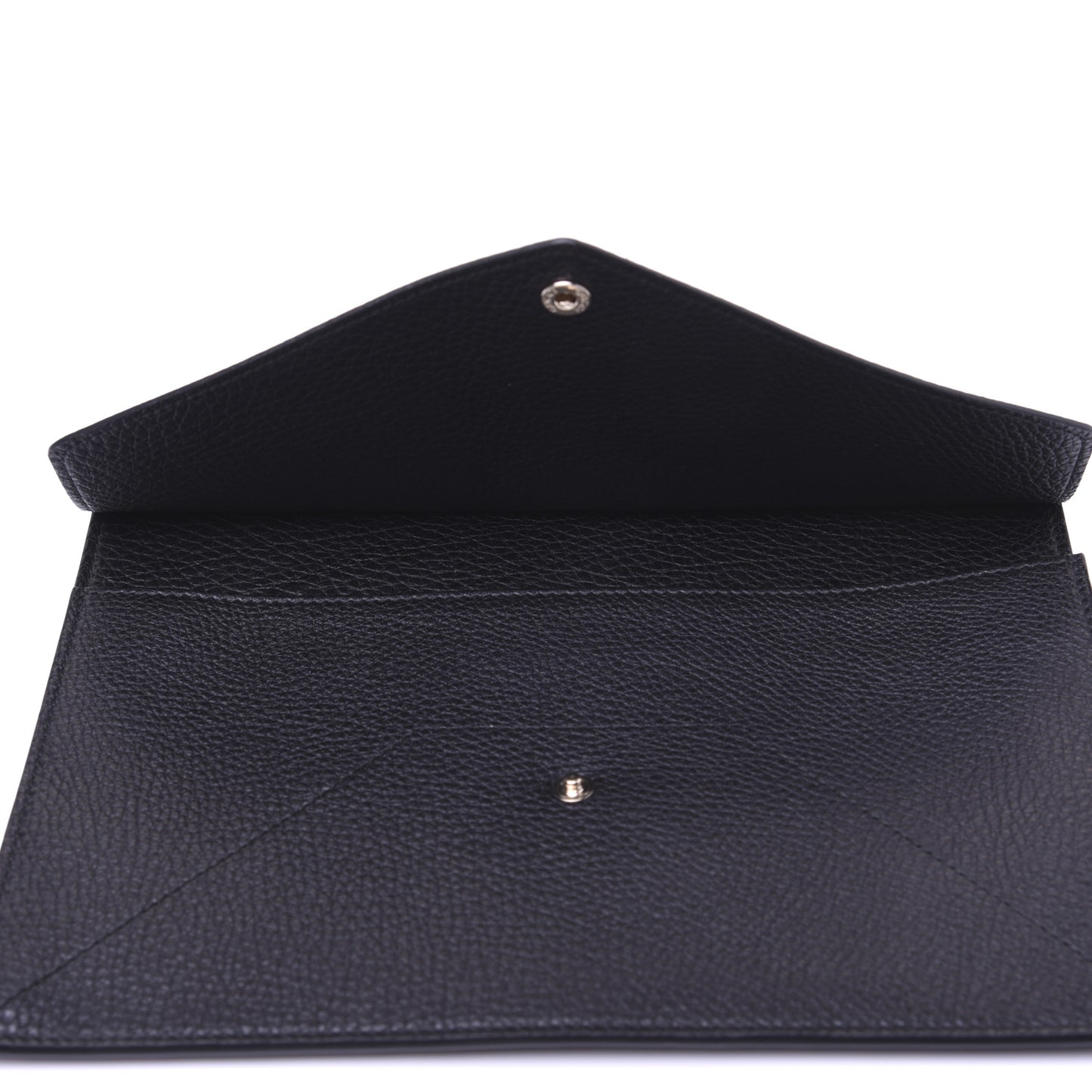 Pebbled Calfskin Soho Document Holder Black