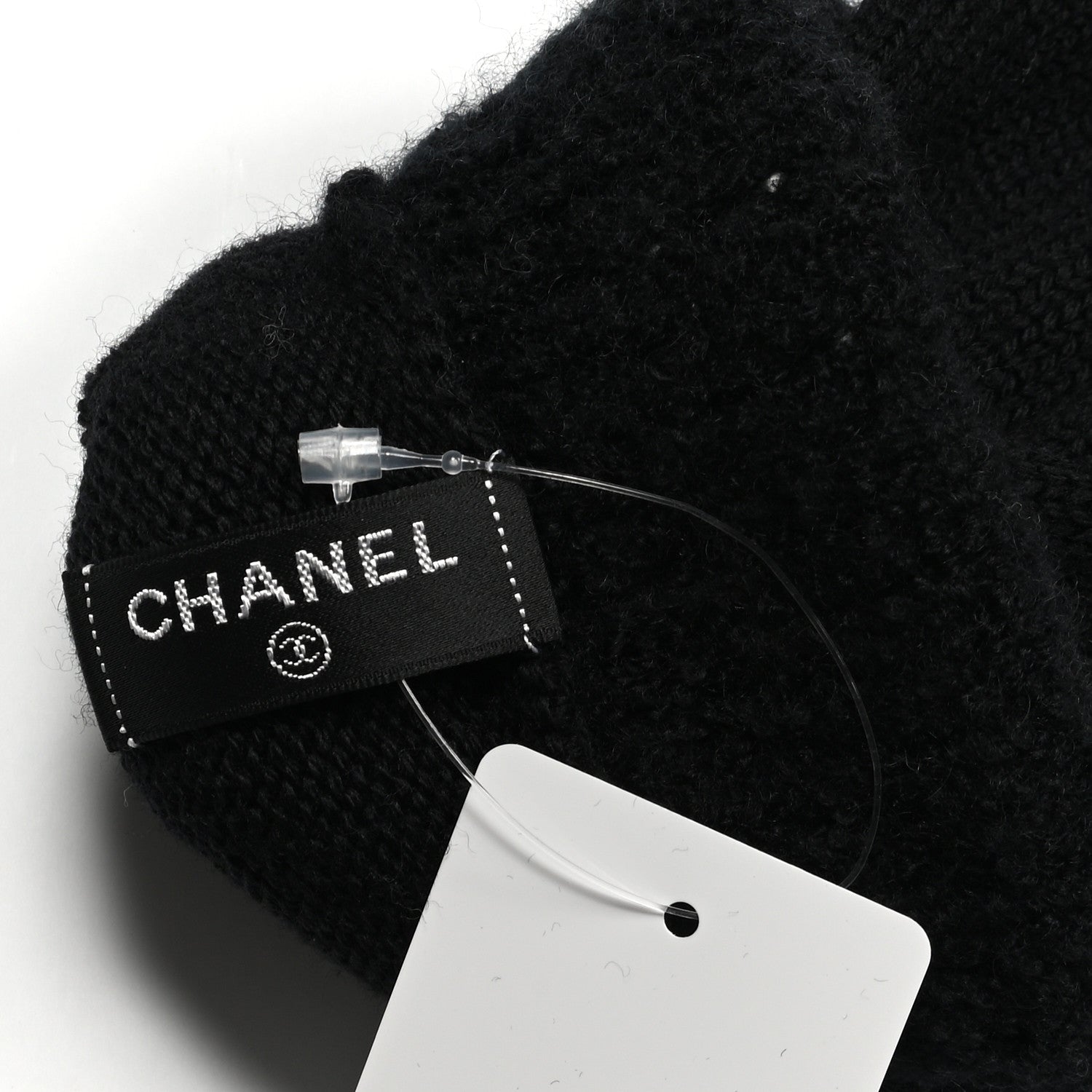 Chanel Cashmere CC Gloves Black White 3 of 3