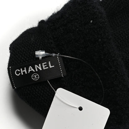 Chanel Cashmere CC Gloves Black White 3 of 3