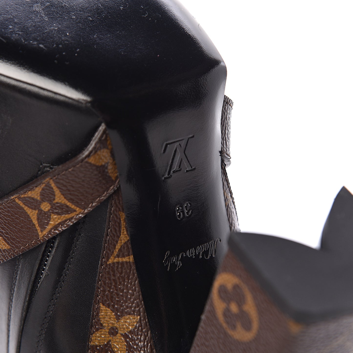 Calfskin Patent Monogram Matchmake Low Boots 39