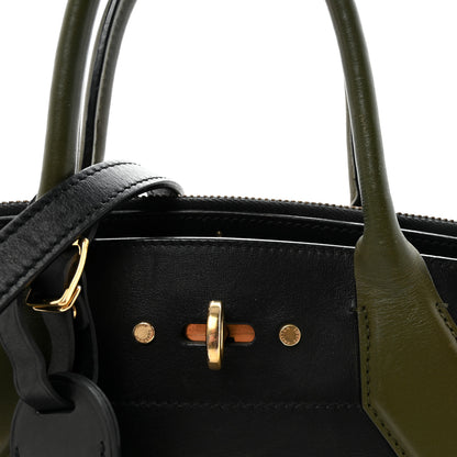 Louis Vuitton Calfskin City Steamer EW Kaki Blue Black 7 of 9