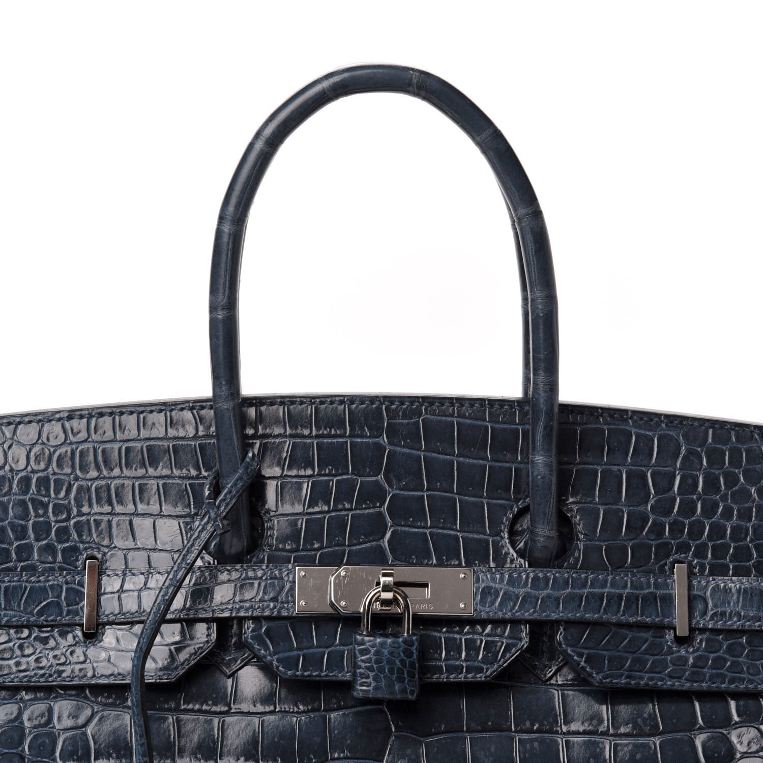 Hermes Shiny Porosus Crocodile Birkin 35 Bleu Abysse 35 of 35