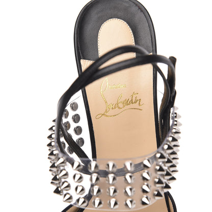 Christian Louboutin Nappa PVC Levita 55 Slingback 40.5 Version Black 7 of 8
